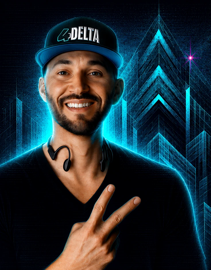 Rene smiling in a 4DELTA cap